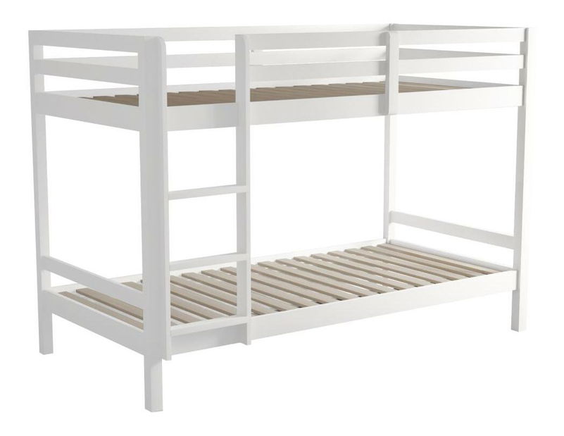 Dětská patrová postel 90 cm Invocato (bílá) (s roštem)