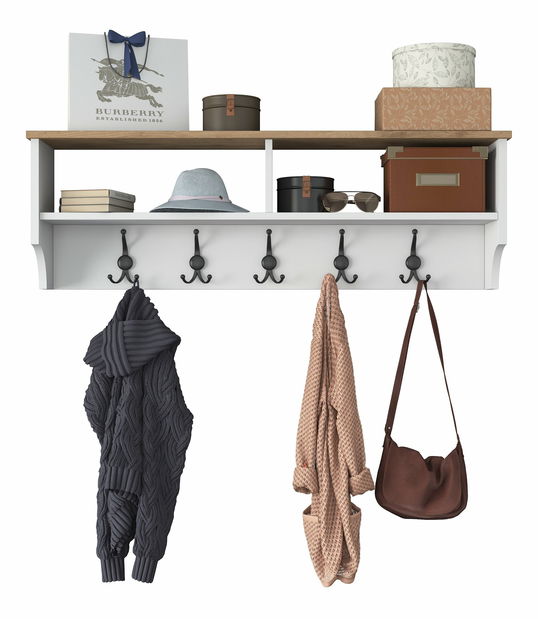 Věšák Pixie 2460 (Bílá + Ořech)