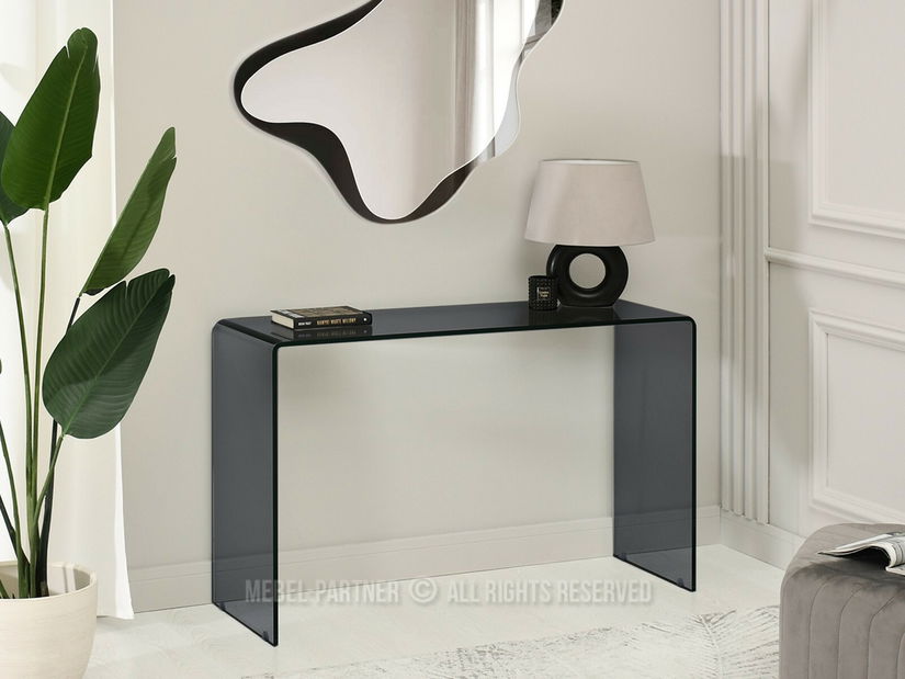 Konzolový stolek Emeralt (kouřové sklo)