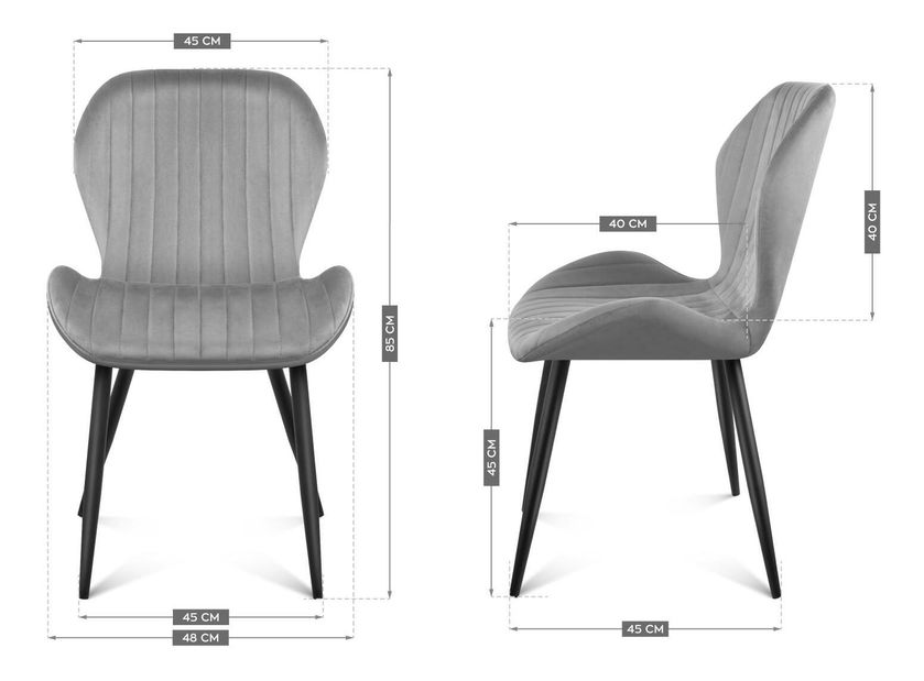 Jídelní židle Pamper 2 (šedá)