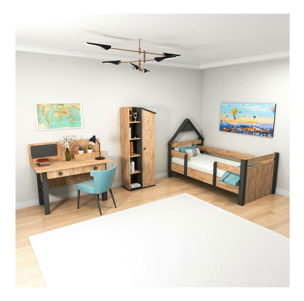  Studentský pokoj Nilili 9 (borovice atlantická + antracit)