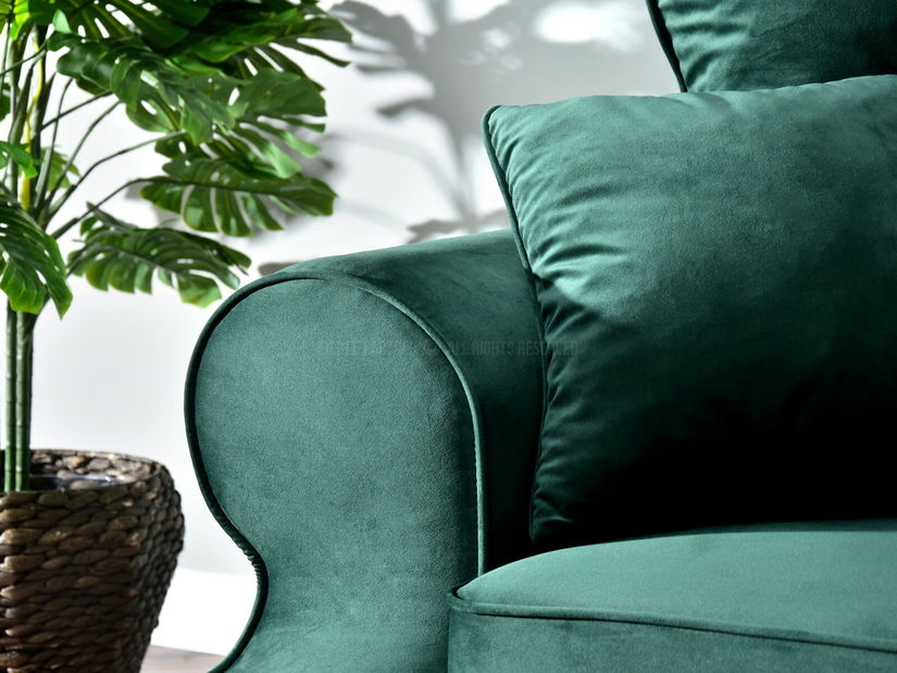 Pohovka trojsedačka Taskent (zelená + černá)