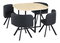 Jídelní set Brianite (pro 4 osoby) (dub + černá)