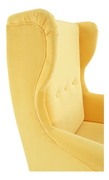 Křeslo Rufino (žlutá + wenge) *výprodej