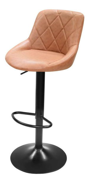 Barová židle Teken (hnědá + černá)