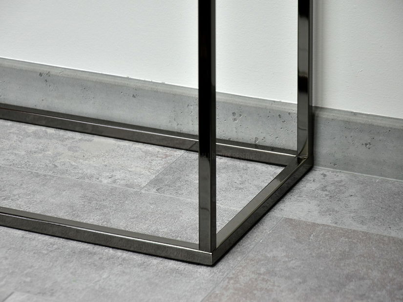 Konzolový stolek Bella Kons (černý mramor + černá)