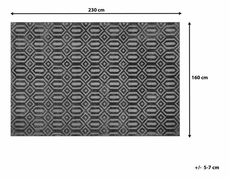 Koberec 230 cm Adente (tmavě šedá)