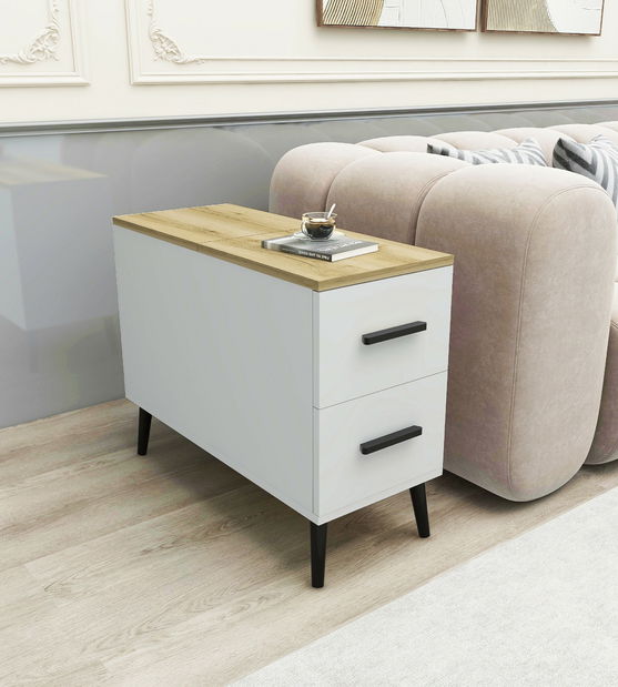 Příruční stolek Iceland Delta (bílá)