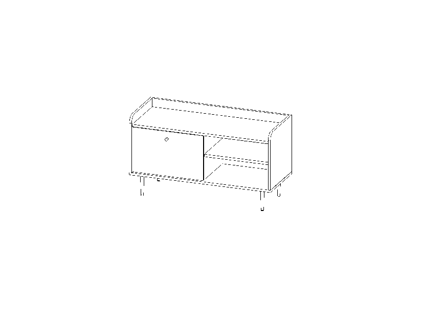 Tv stolek Vasecta RTV100 (dub brandy castello)