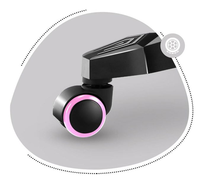 Dětská herní židle Rover 6 (bílá + růžová)