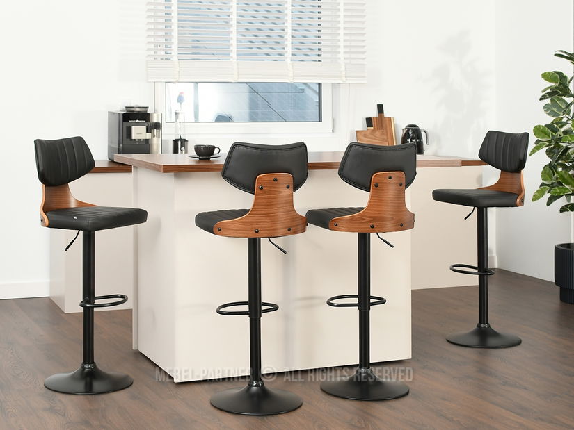 Židle Heroe (ořech tmavý + černá)