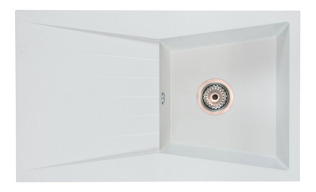 Kuchyňský dřez Ragod (bílá) (bez otvoru pro baterii) (L)