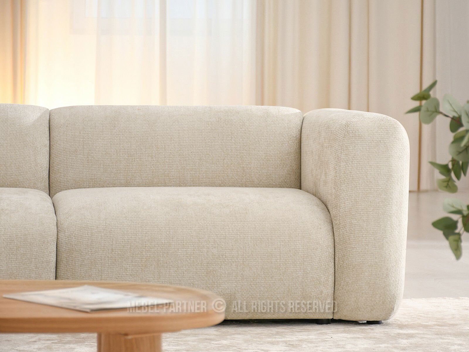 Pohovka dvousedačka Baltza (béžová + černá)