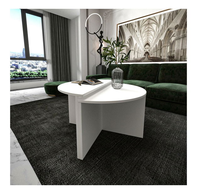 Konferenční stolek Pukumu (bílá)