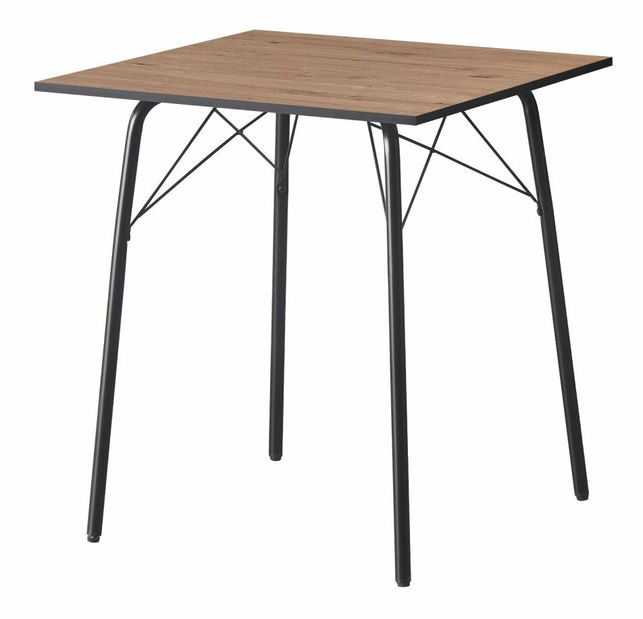 Jídelní stůl 70 MALAK (dub artisan + černá) (pro 4 osoby)