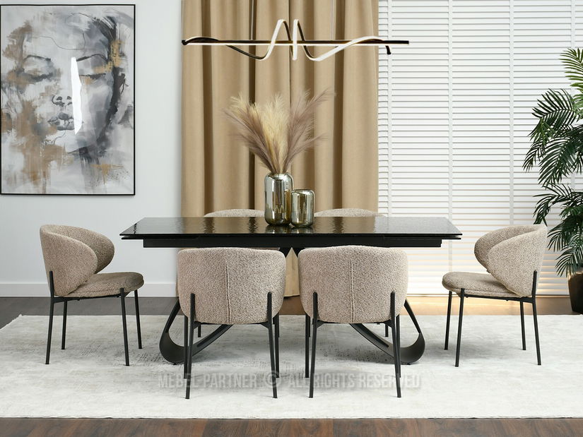 Židle Marleen (tmavobéžová + černá)