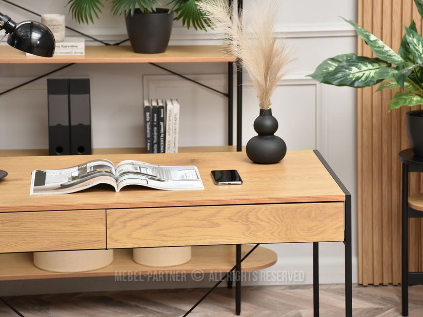 PC stolek Unica (dub + černá)