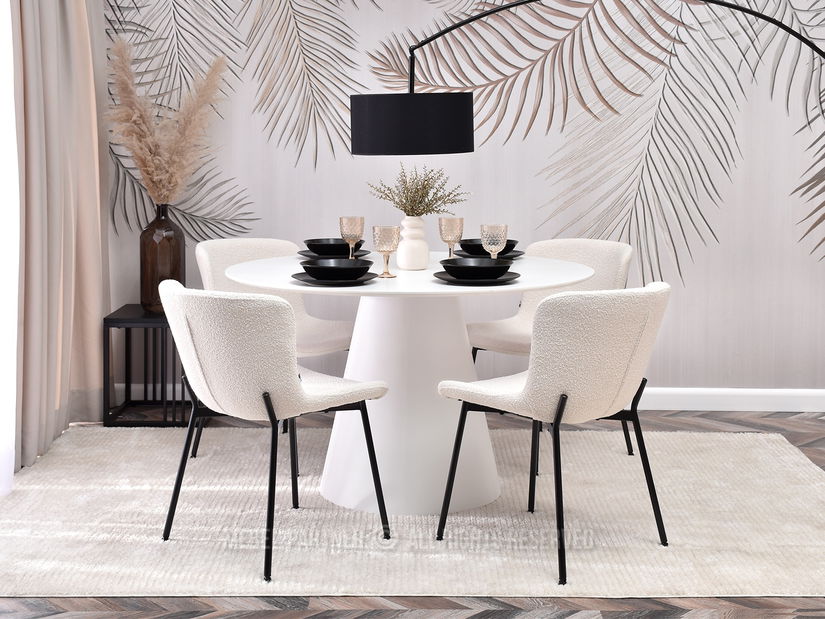 Židle Kirkland (krémová + černá)