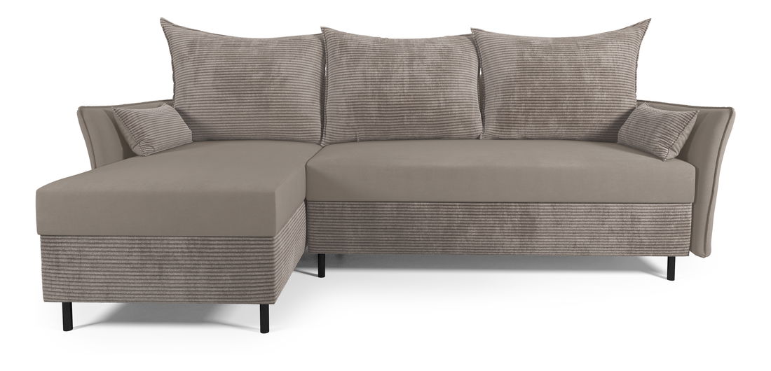 Rohová sedací souprava Goofy (L) (tmavobéžová)