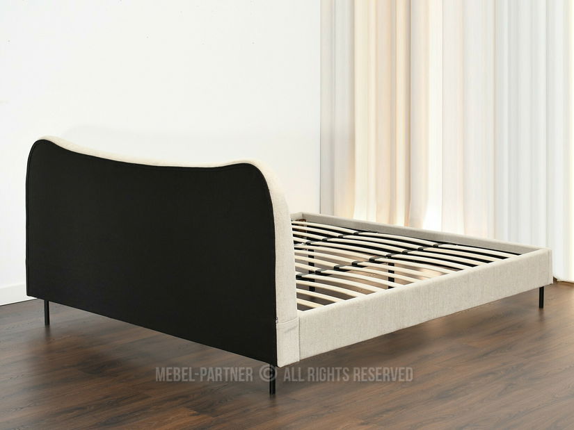 Manželská postel 180 cm Golpe 180 (béžová + černá)