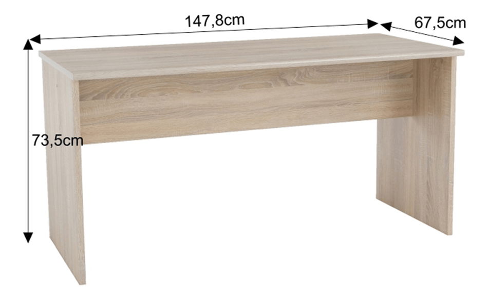 Kancelářský stůl (oboustranný) Hansa 2 NEW 08 JH112 (dub sonoma)