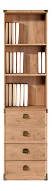 Regál BRW INDIANA JREG 4SO/50 (Borovice antická)