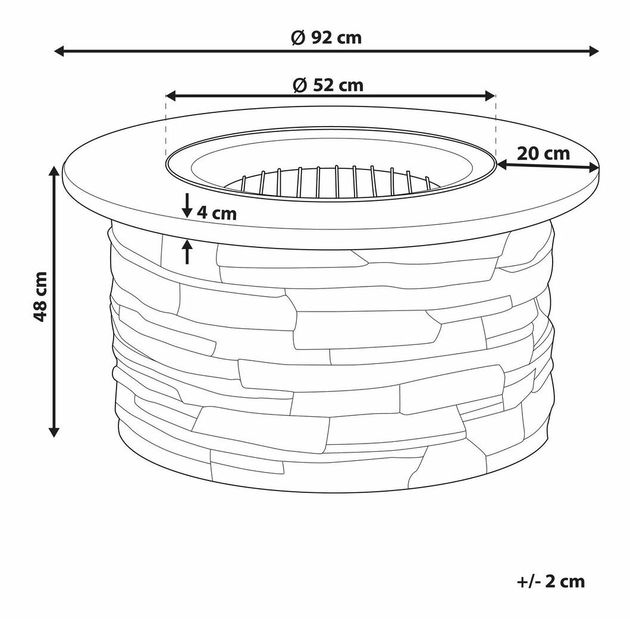 Ohniště Tureis (šedá)