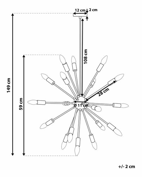 Závěsná lampa Maffra (stříbrná)