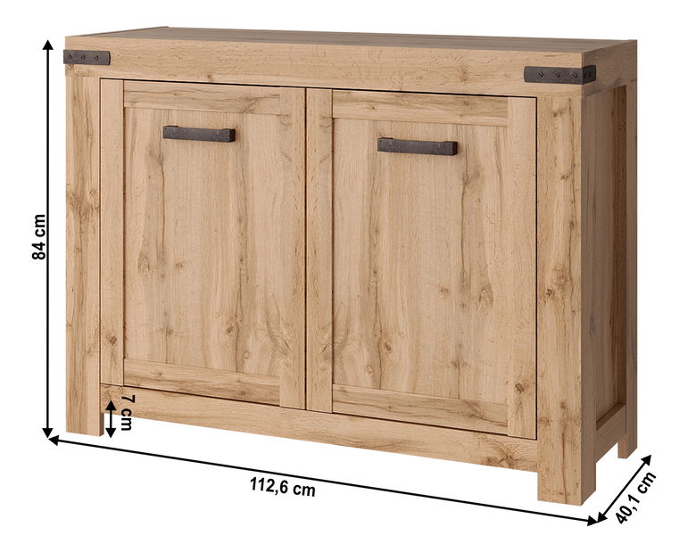 Skříňka Mateo 2d (dub wotan)