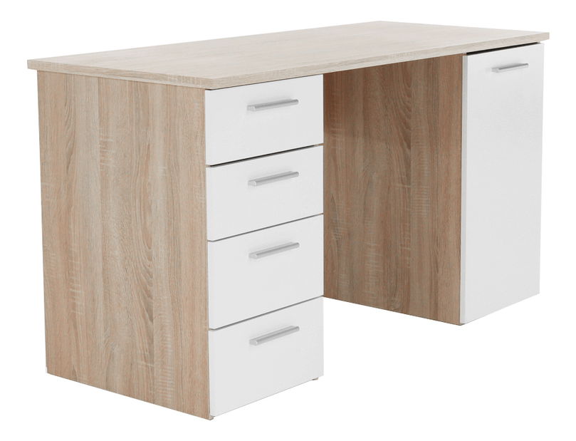 PC stolek Talur (dub sonoma + bílá)