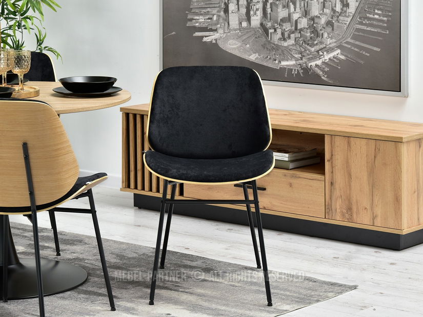 Židle Jordan (dub černý + černá)