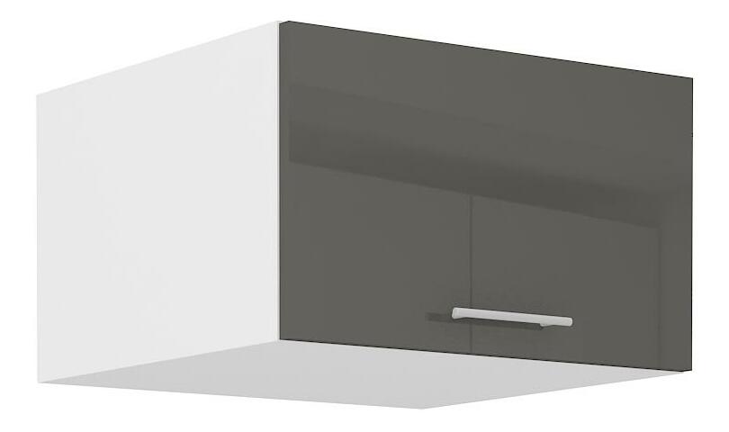 Horní kuchyňská skříňka Lavera 60 NAGU-36 1F (korpus: bílá + fronta: lesk šedý)