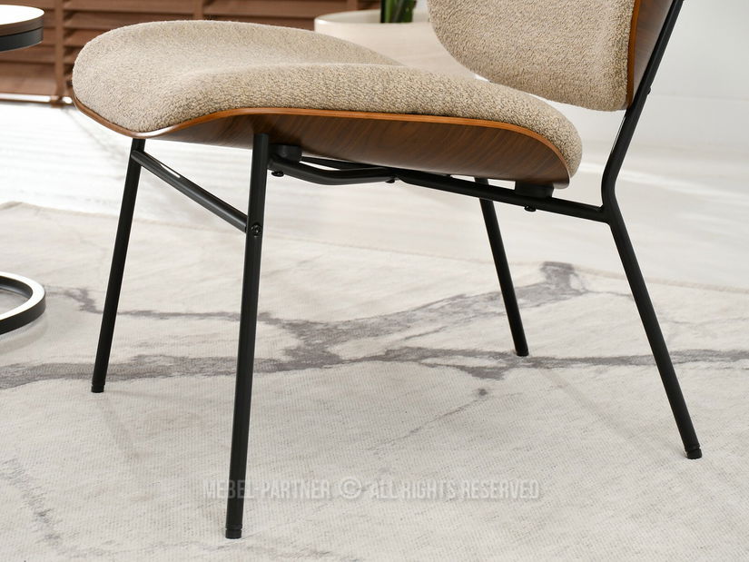 Křeslo Black (ořech + černá)