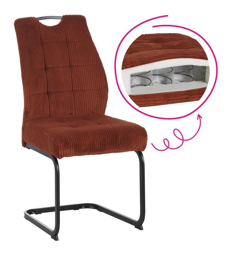 Jídelní židle Kalme (terakota + černá)