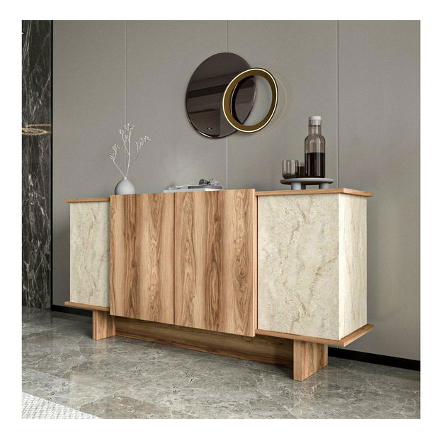 Skříňka Didus (travertin + ořech)