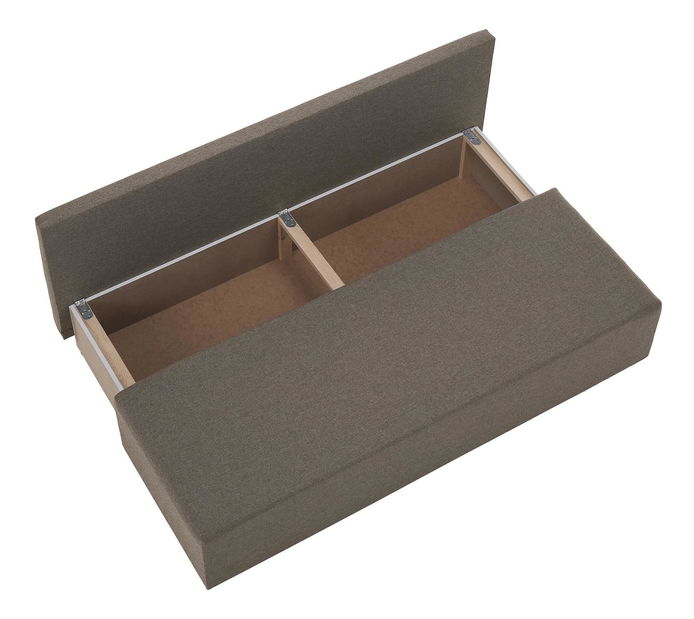 Rozkládací pohovka Elevo (hnědá) (s úl. prostorem)