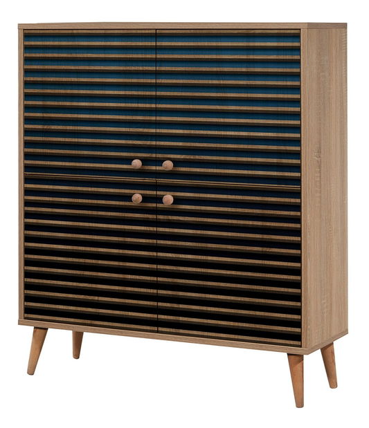 Skříňka Maluxe (dub sonoma + modročerná)