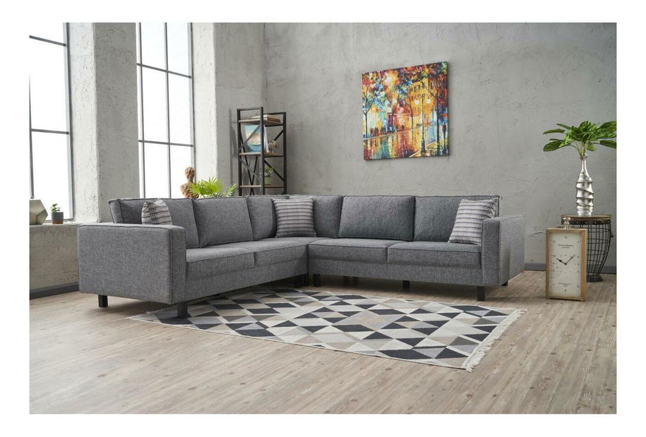 Rohová sedačka Kalen 2 (šedá + černá)