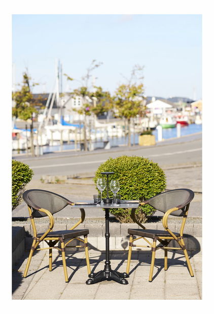 Bistro stůl Bsamira 4 (šedá + černá)