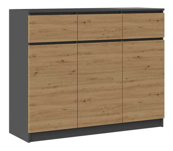 Komoda Musecalo 9 (antracit + dub artisan)