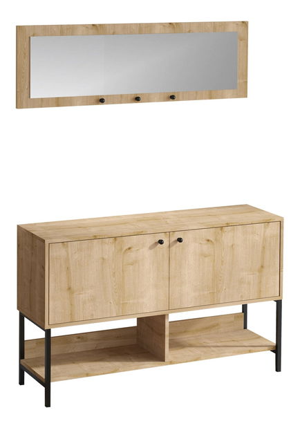 Předsíňová sestava Aliex 3 (Dub safírový) (se zrcadlem)