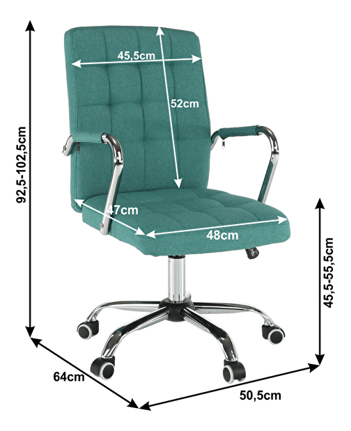 Kancelářské křeslo Moragan (zelená)