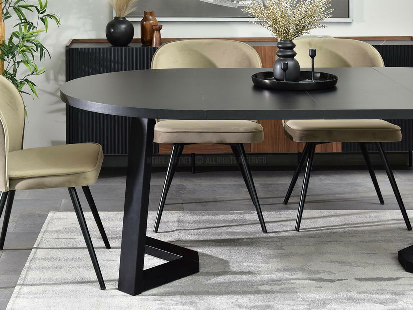 Jídelní stůl Aceptar (černá + krémová)