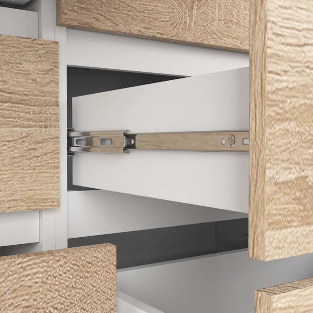 Komoda Kapil II (bílá + dub sonoma)