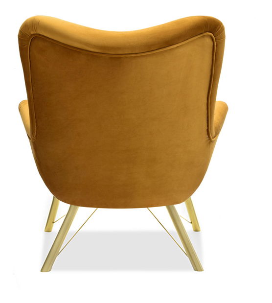 Relaxační křeslo Dawntawn (medová + zlatá)