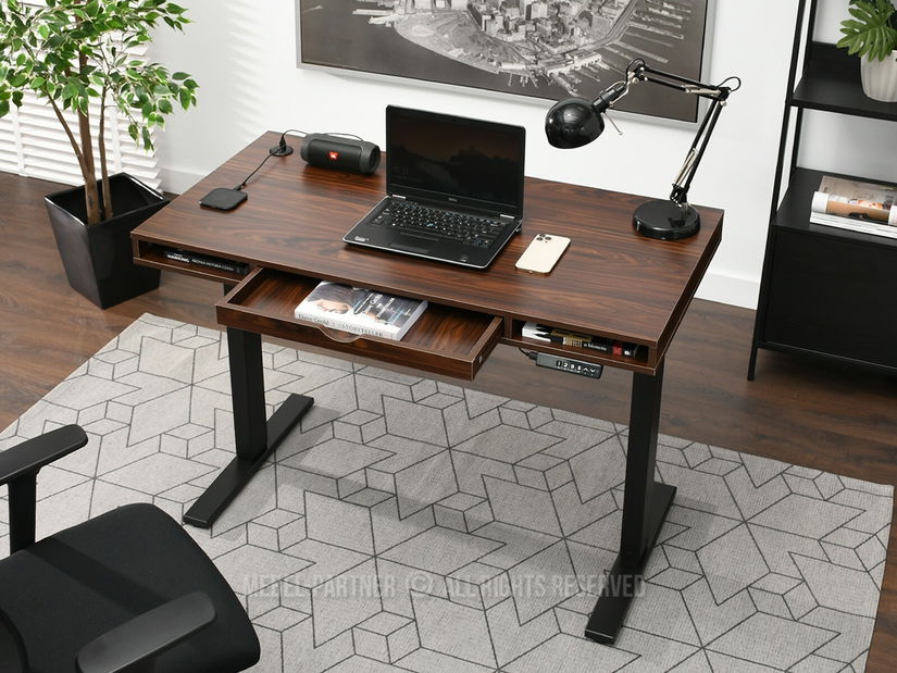 PC stolek Osto 120 (ořech + černá)