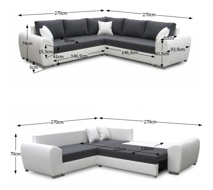 Rohová sedací souprava Beryl (L)