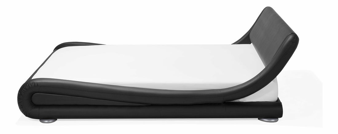 Manželská postel 160 cm AVENUE (s roštem) (černá matná)