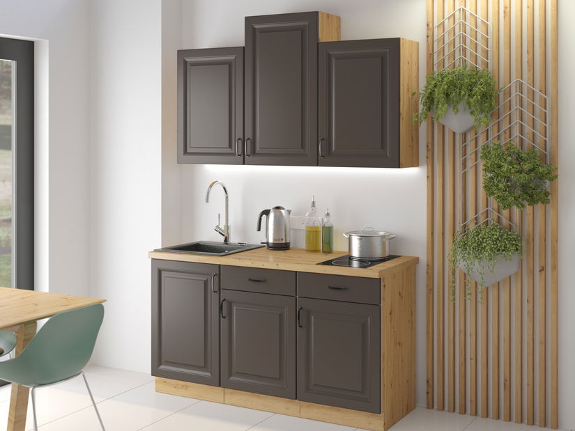 Horní kuchyňská skříňka Sheila 60 G 90 1F (dub artisan + grafit)