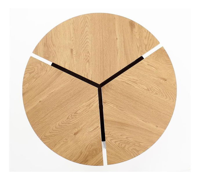 Konferenční stolek Letha (přírodní dřevo + černá)